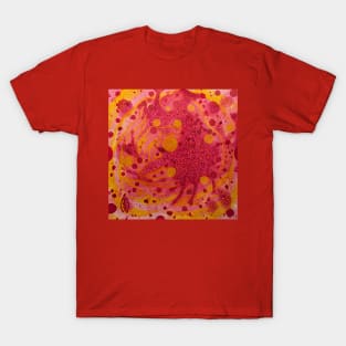 Yolk big bang splatter abstract T-Shirt